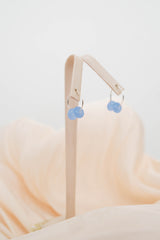 Ring earrings w/ blue beads