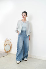 Blue smooth soft outer w/ mesh collar
