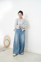 Blue smooth soft outer w/ mesh collar