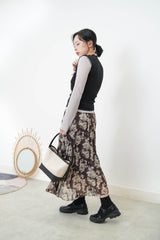Black 3D asymmetrical vest w/ cut out detail