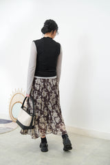 Black 3D asymmetrical vest w/ cut out detail