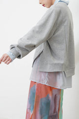 Baby blue silky smooth chiffon shirt