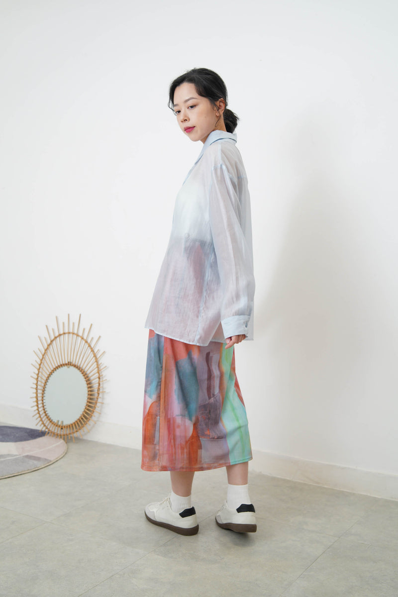 Painting skirt w/ adjustable waist
