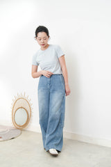 Blue stripes minimal cutting Tee