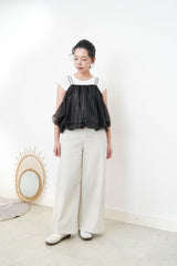 Black cloud shape 2 ways mesh cami
