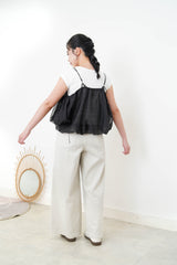 Black cloud shape 2 ways mesh cami