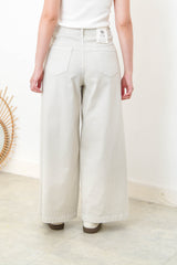 Light grey wide leg trousers