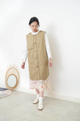 Beige vest trench coat