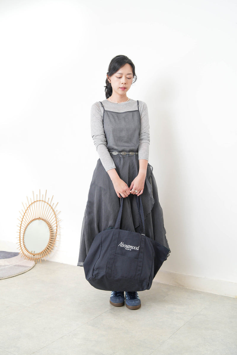 Navy 2 ways tote bag