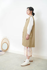 Beige vest trench coat