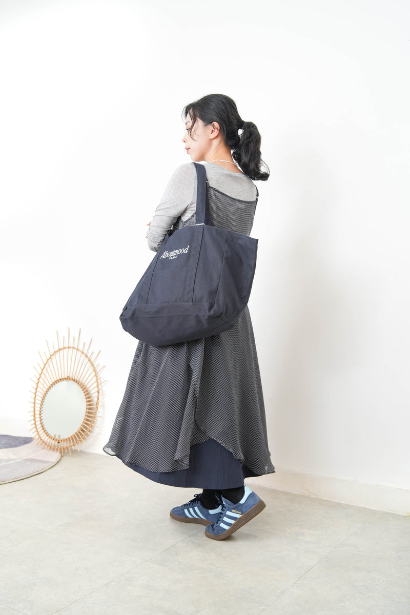 Navy 2 ways tote bag