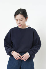 Navy pullover w/ white shirt layers