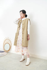 Beige vest trench coat