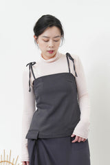 Grey design tube vest w/ cami