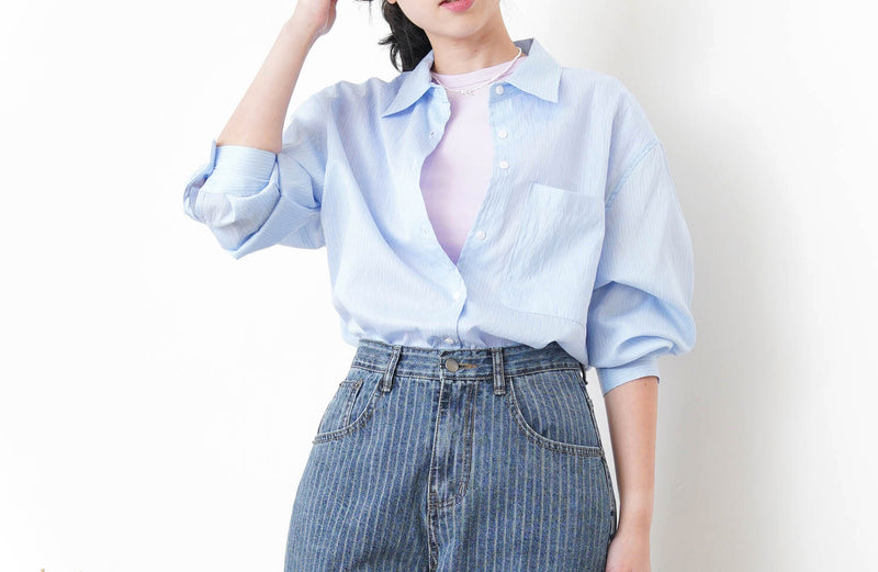 Pastel purple basic tee top