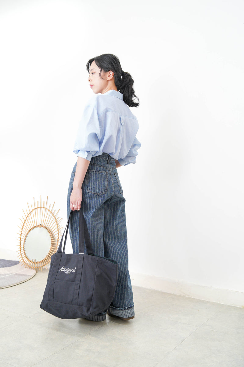 Navy 2 ways tote bag