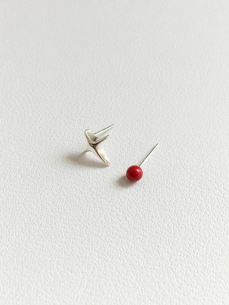 925 silver star earrings set