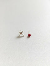925 silver star earrings set