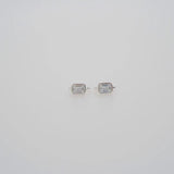 Silver cubic beads earrings