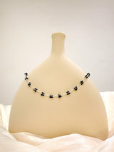 black bead necklace