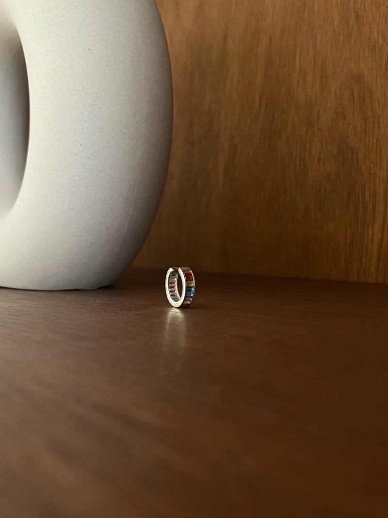 925 silver rainbow ear cuff