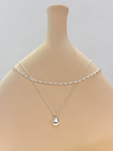 Pack of 2 necklace w/ teardrop and dotted chain