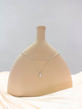 Pack of 2 necklace w/ teardrop and dotted chain