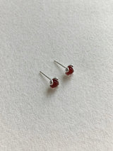 Stone silver earrings