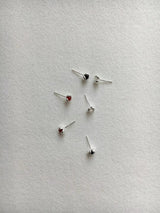 Stone silver earrings