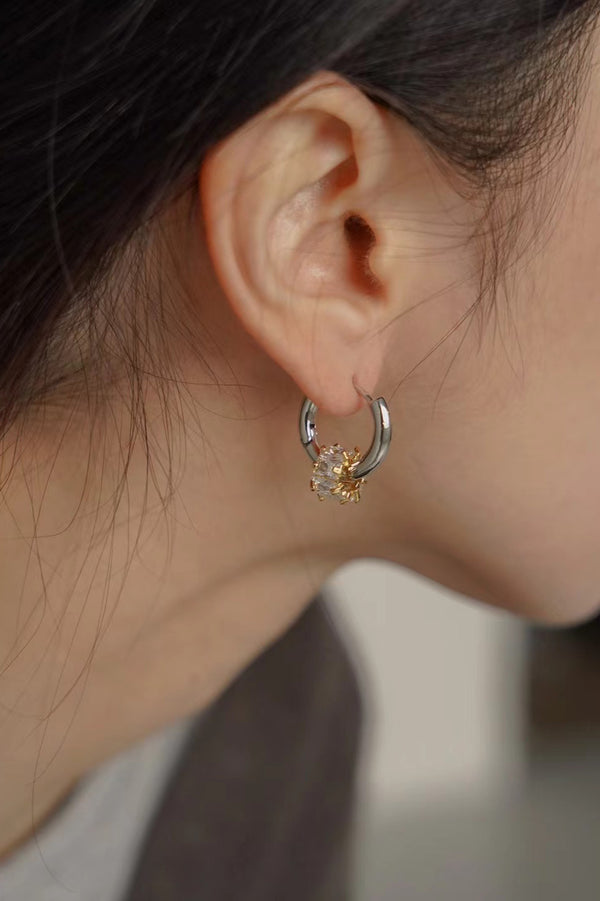 Double ring earrings
