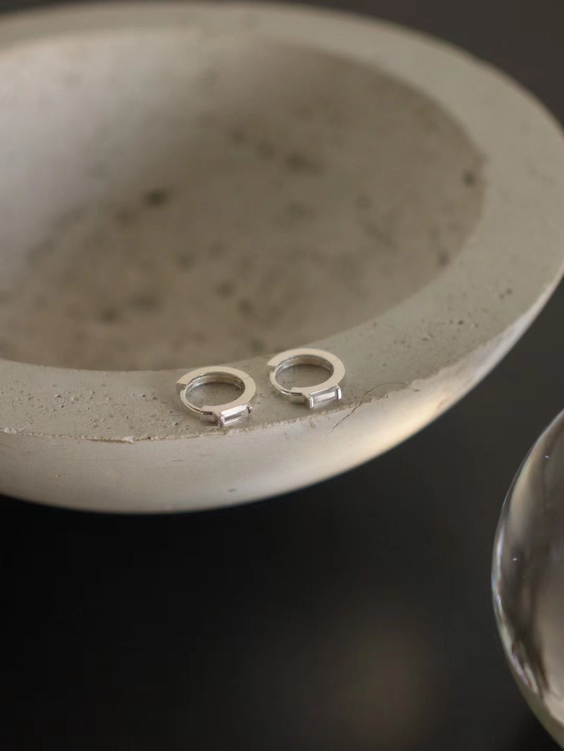 Minimal 925 silver earrings