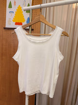 Inner vest w/ crochet fringe details