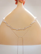 Long tie knot necklace