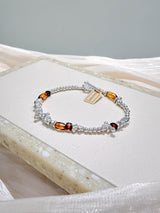 Brown tone beads bracelet