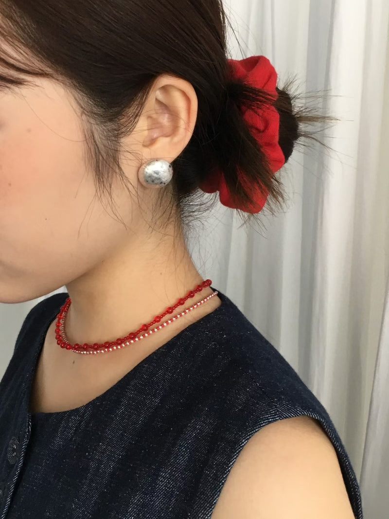 Red and silver necklace