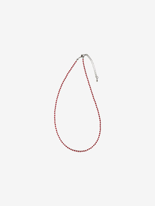 Red and silver necklace