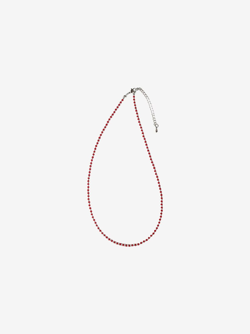 Red and silver necklace