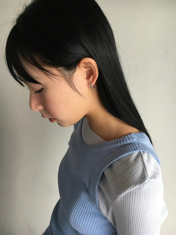 925 silver tulip earrings