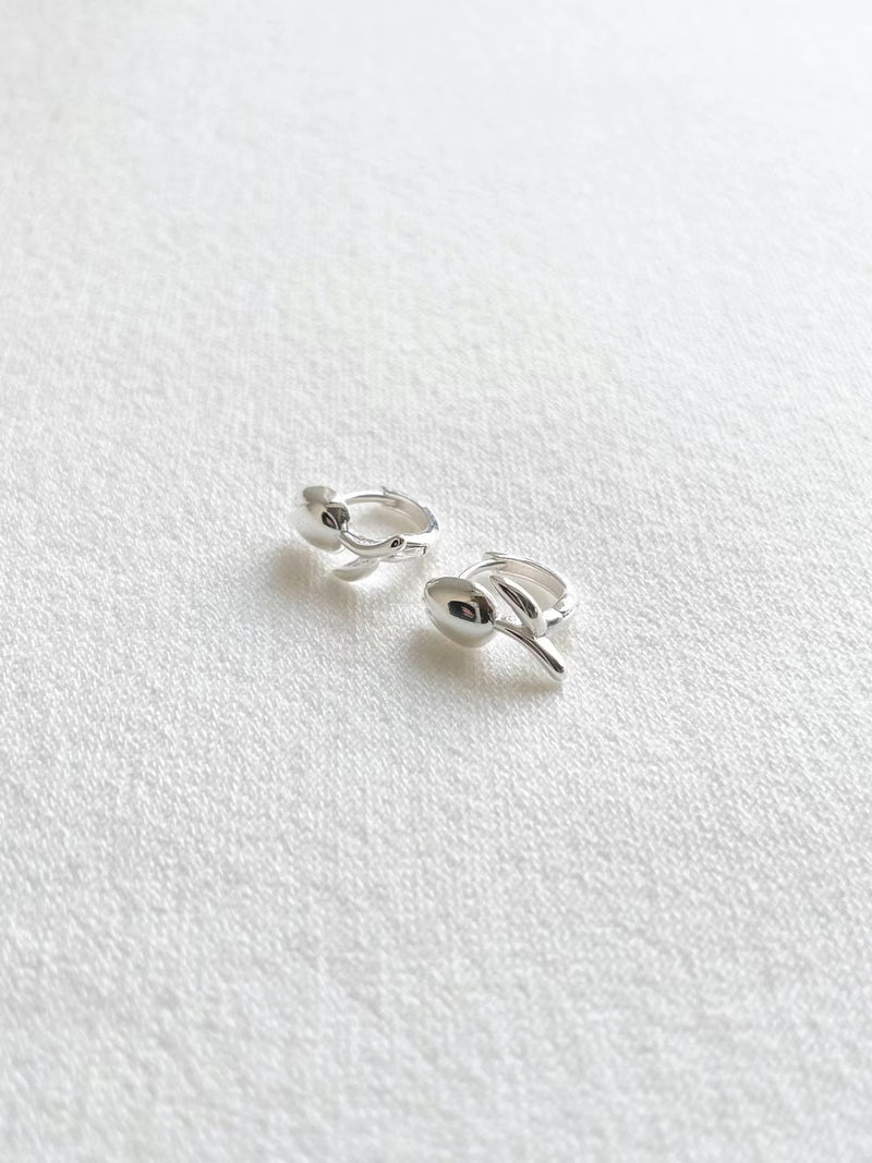 925 silver tulip earrings