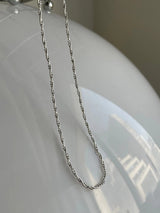 925 Silver minimal twist necklace