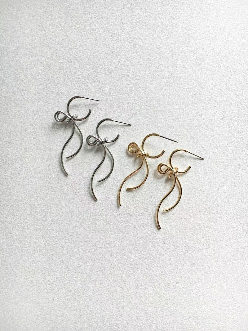 Ribbon ring earrings
