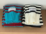 Soft knit sleeves scarf in stripes