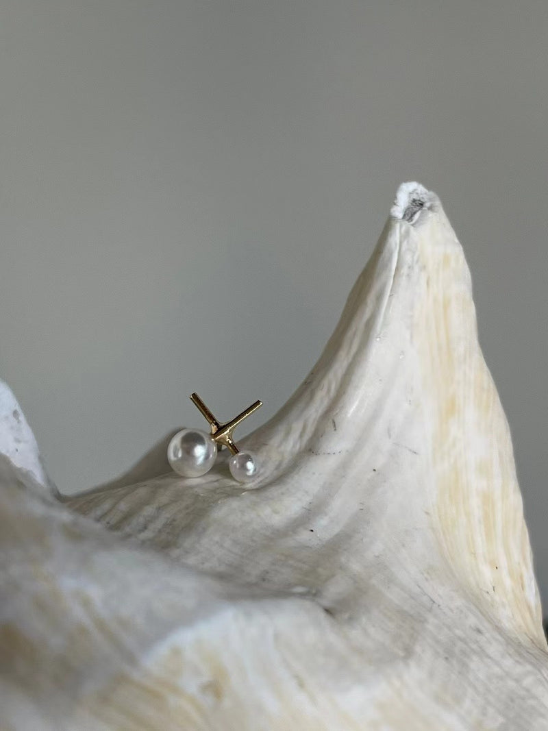Cross shape earrings