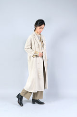 Wheat linen outer in double buttons