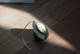 Bees wax candle in pear shape (Deep green)