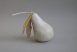 Bees wax candle in pear shape (Ivory)