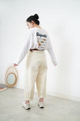 White baguette tee