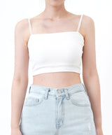 White square bra top in thin straps
