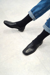 Black wool knit outer