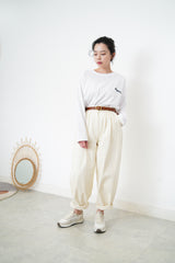 White baguette tee